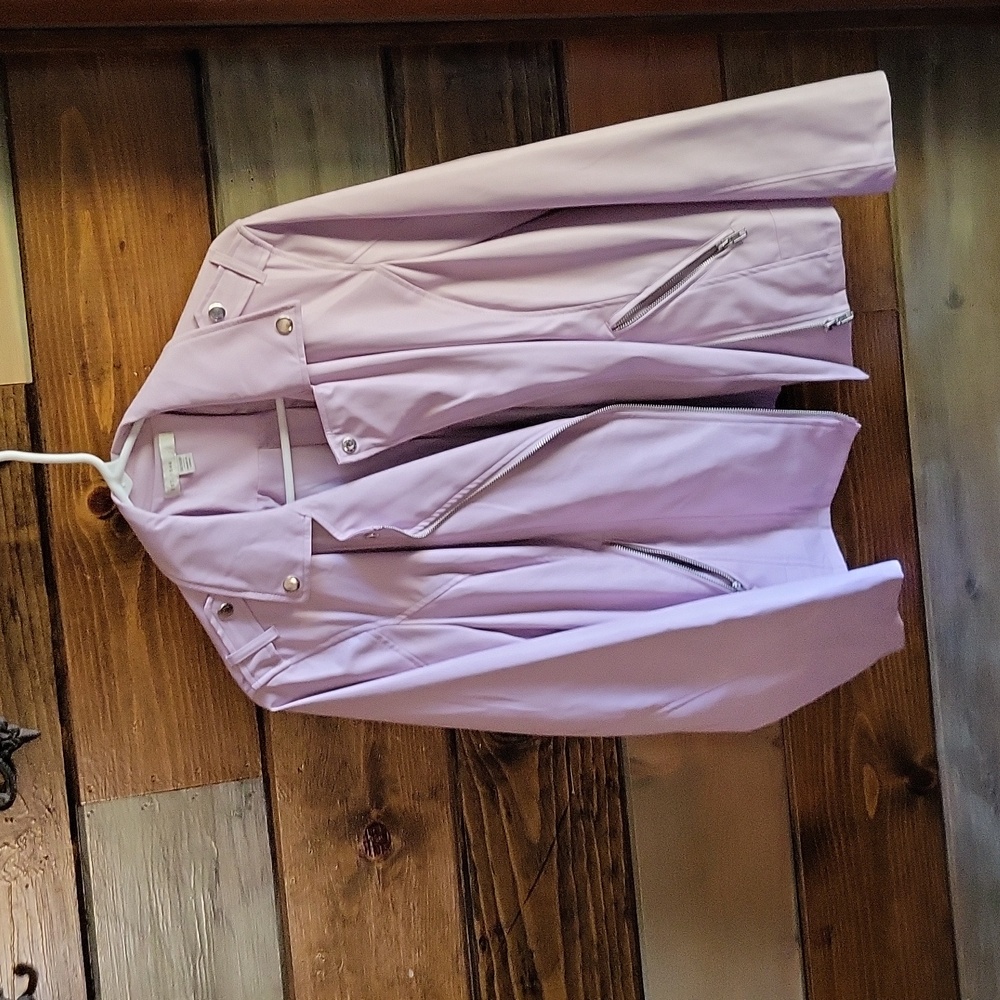 Cato Faux Leather Lavender Jacket Women's 14/16W